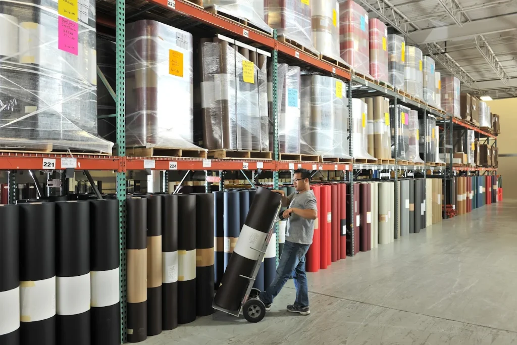 LBS interior shot of warehouse and materials