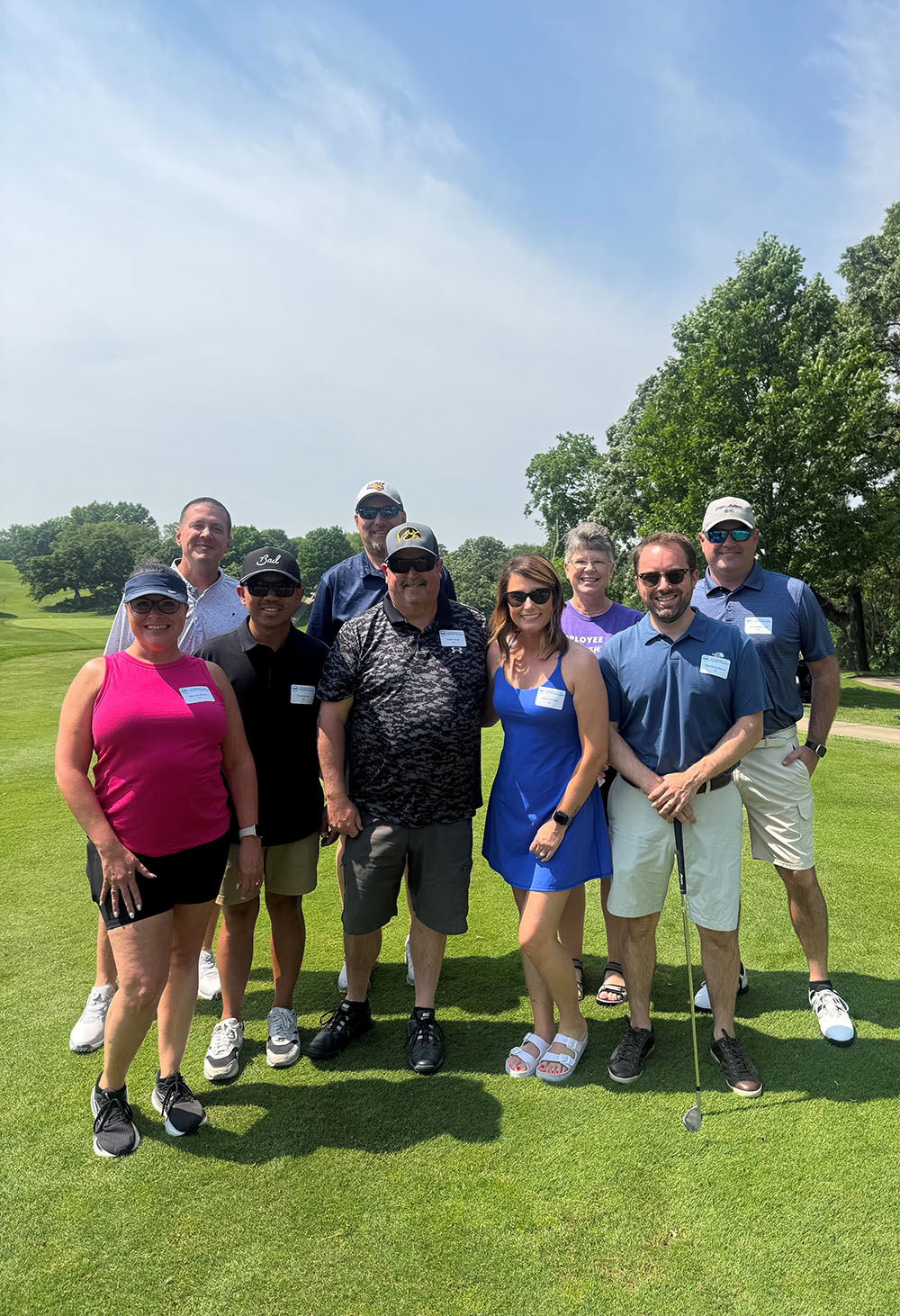 LBS employees on golf course