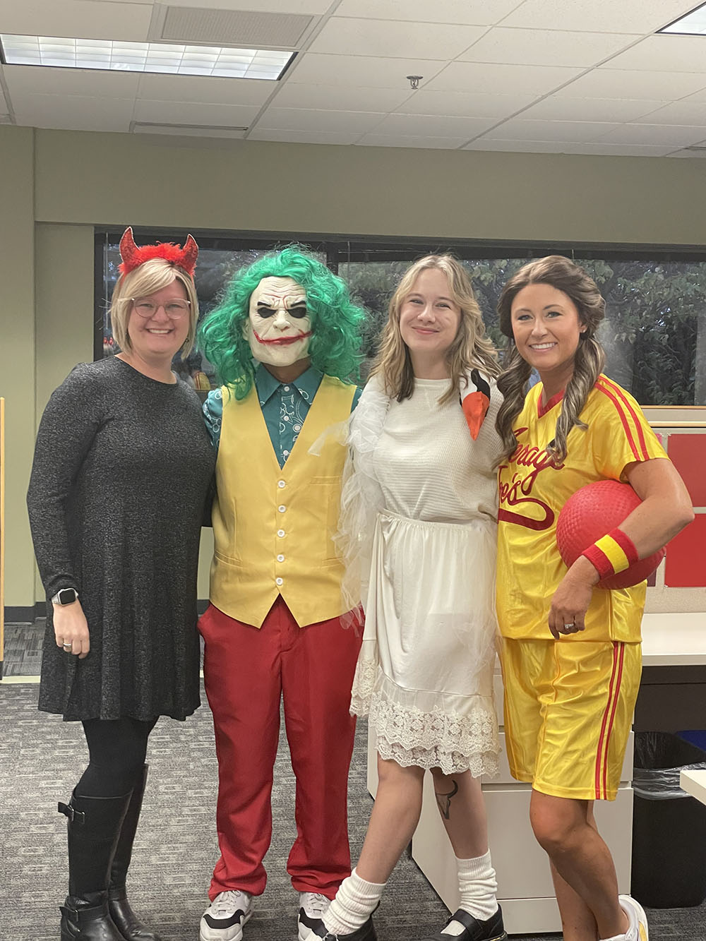 LBS employees dressed up in Halloween costumes