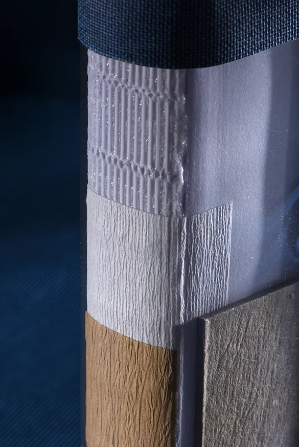 Close-up view of book spine